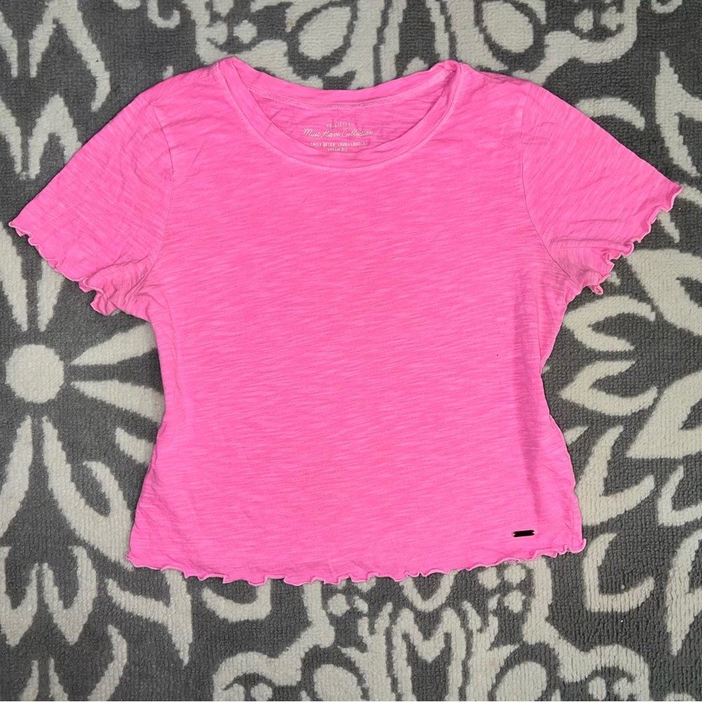 Pink Hollister Crop Top Tee Size M Shirt
